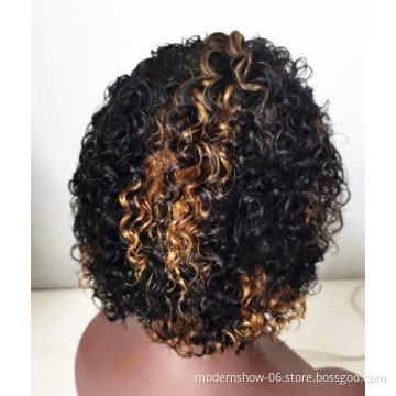 Full Cuticles Aligned Short Pixie Cut 100% Virgin Hair Lace Wig Bob Hair Wig Front Lace Wig  for black women